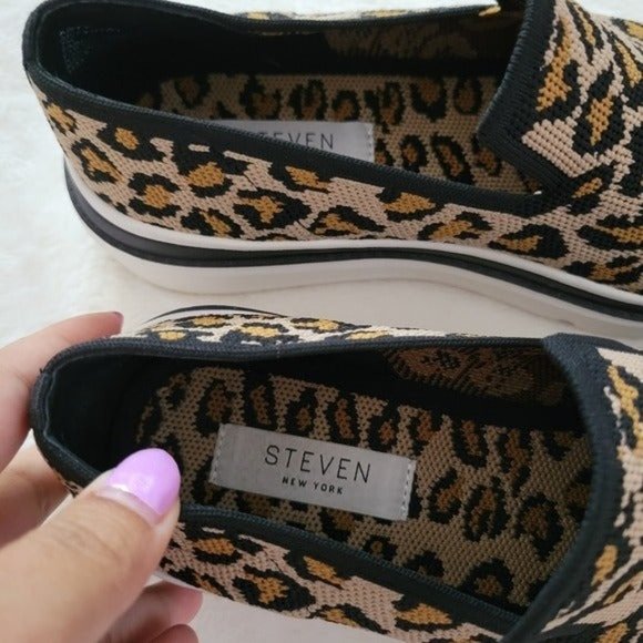 Steven Steve madden New York Arty Sneakers Leopard Print Size 7 - Picture 6 of 9